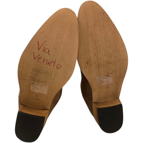 Turquoise and Brown Western Cowboy Boots Ladies Size 8 Synthetic Distressed - Picture 9 of 15